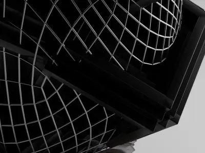 Geo cube Sculpture  Low-poly 3D model