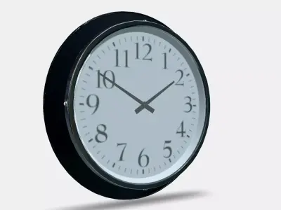 BRAVUR Wall clock Low-poly 3D model