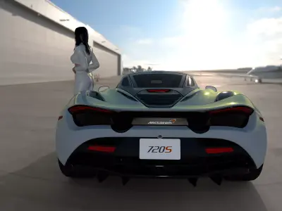 The McLaren 720S Low-poly 3D model