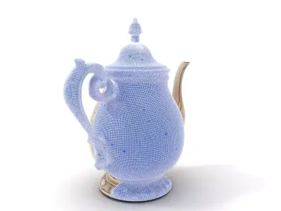 Elegant Baroque Teapot model pack Low-poly 3D model