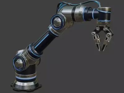 Industrial Robotic Arm 3D Model 3D model