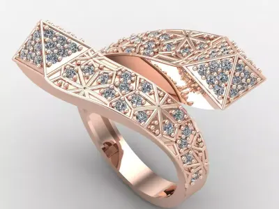 Two Head Women Ring 3DM Womens Ring 3d models 3D print model 3D print model get
