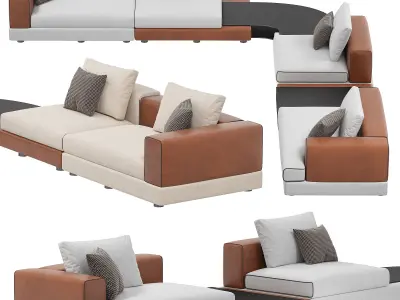 Laglio Sofa By Meronie Colzani 3D model