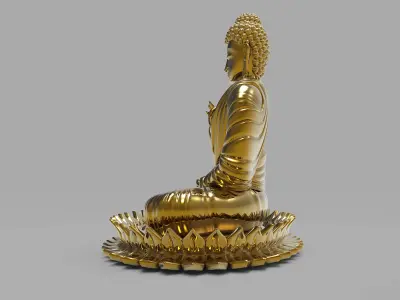 Buddha Model statue 3D model