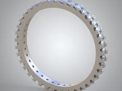 Diamond ring 0451 3D printable model Free 3D print model