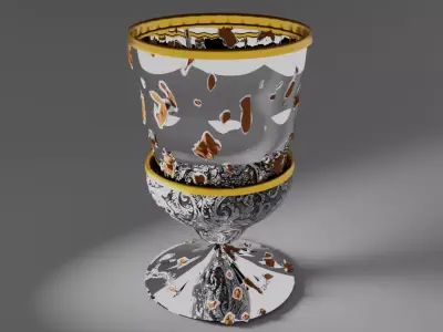 Very ugly Rusty silver cup Free 3D model