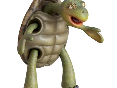 Cartoon Turtle Low-poly 3D model