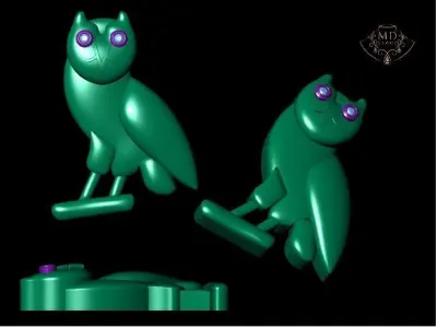 Owl Pendant Gold 3D PRINTABLE 3D print model