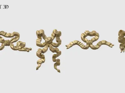 Decorative Bow Set 3D print model