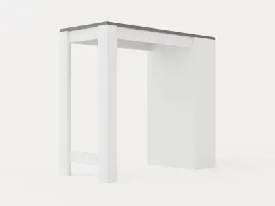 Garlyn Barbord 115 Cm Gray White Low-poly 3D model