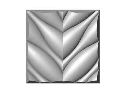Undulated wave 3d decor wall relief N04 3D print model