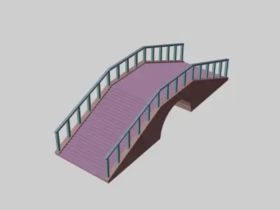 Low Poly Bridge Free low-poly 3D model