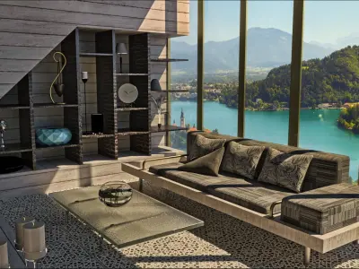 WOOD ROOM Low-poly 3D model