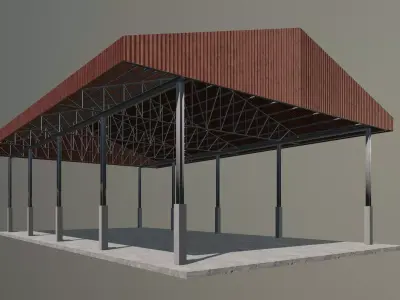 Warehouse 12 x 24 3D model