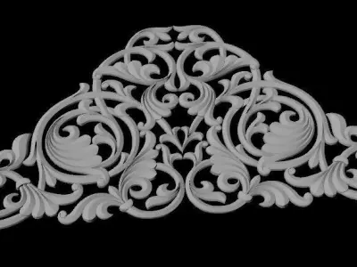 Central decor ornament for furniture 3D model 780