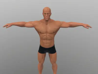 athlete Low-poly 3D model