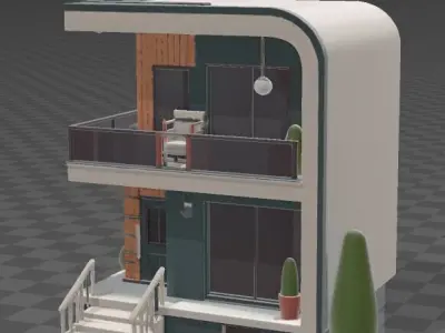 Tiny Minimalist House 3D model