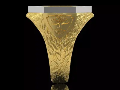 STL 3dm Ring a Symbol of Power History in Two-Tone Gold mr0279 3D print model