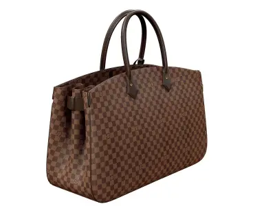 Louis Vuitton bag ALL SET Damier Ebene Canvas Leather  3D model