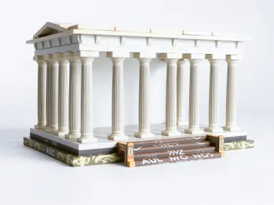 Greek Temple Columns Assembly model pack Low-poly 3D model