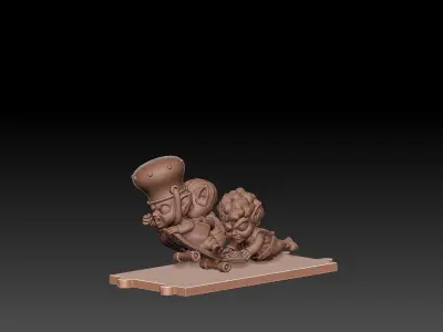 Longfoot Brother TUSSLE FOR VICTORY 3D print model