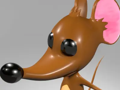 Cartoon Mouse Low-poly 3D model buy