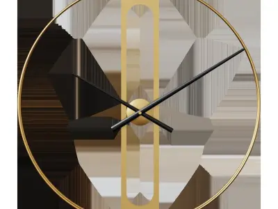 Golden Elegance wall clock 3D model