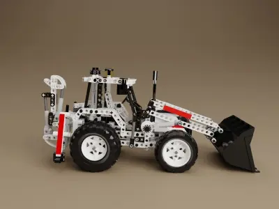  Lego Technic 8069 Backhoe Loader 3D model