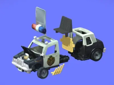 80s POLICE-ACADEMY CAR - 3D SCAN 3D print model