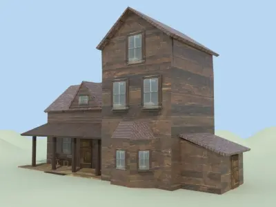 Medieval Simple House Free low-poly 3D model
