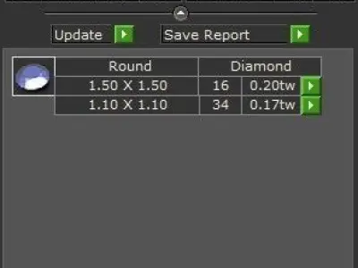 Round Diamond Engraving Ring Leverback Earring Set 2419 3D print model