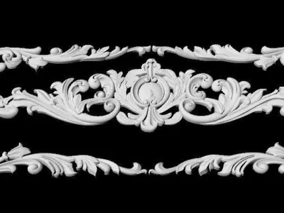 Central decor ornament for furniture 3D model 862
