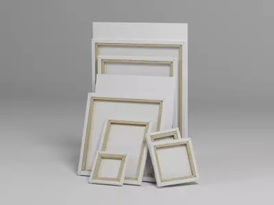 Painting Canvases Models Collection  Low-poly 3D model