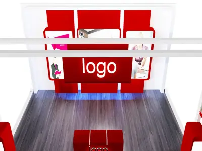 Booth Exhibition Stand a478d 3D model
