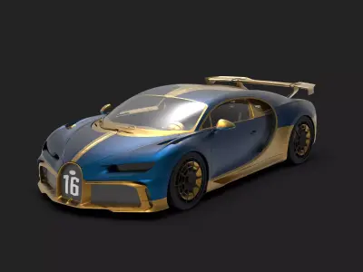 Bugatti chiron 3D model by haideralid41