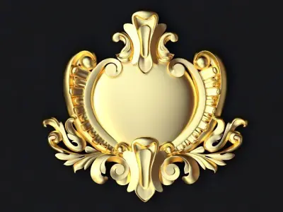 Central decor ornament for furniture 3D model 782