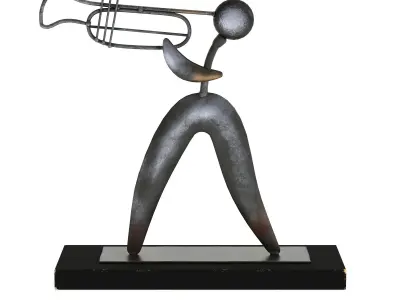 Brass Elegance Decor Trumpet 3D model