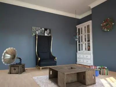 Interior Sofa Armchair 16 3D model