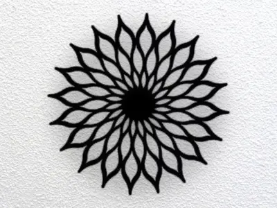 Flower Wall Art 3D print model 19