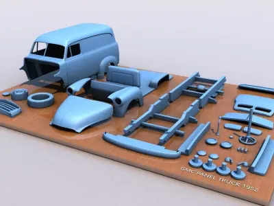 GMC PANEL TRUCK 1952 3D print model