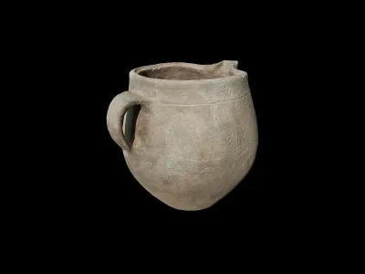 Anydrafts Clay pot 01 Low-poly 3D model