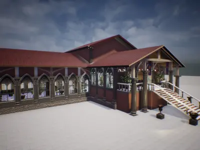 Royal Palace 2 Unreal Engine Low-poly 3D model