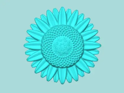 Sunflower 08 - Silicone Mold Maker - Template 3D print model