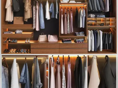 Wardrobe Presotto 3D model