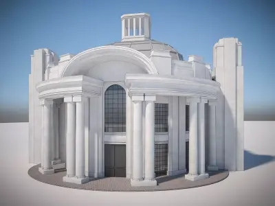  Large-scale pavilion 3D model