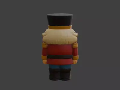 The Nutcracker Soldier Classic Wooden 3D Character for Games  Low-poly 3D model
