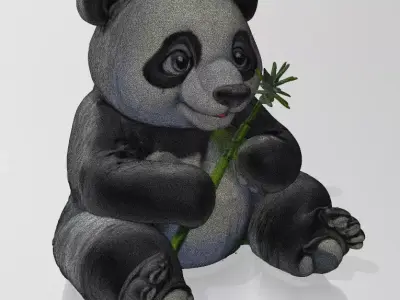 Panda 3D Printable Model STL OBJ 3D print model
