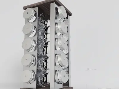 360 ROTATING SPICE RACK 3D model