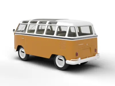 Volkswagen T1 Samba Bus 1950 3d model 3D model