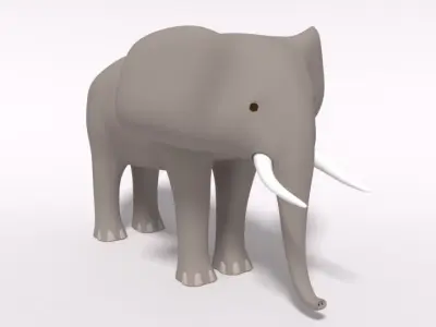 Cartoon Elephant 3D model